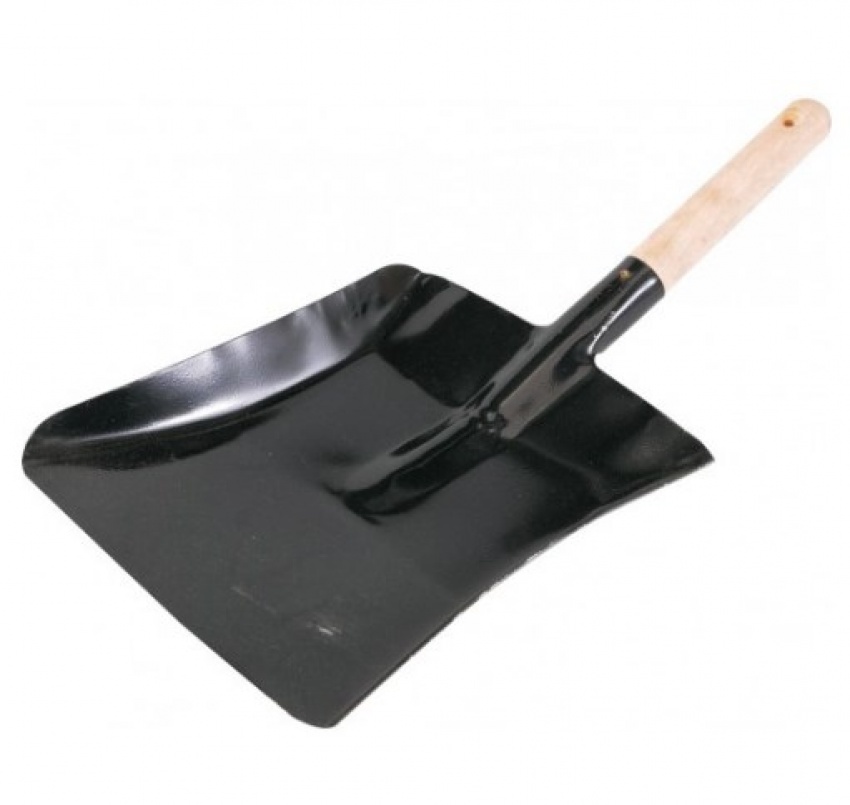 Совок-лопатка металлический с деревянной рукояткой