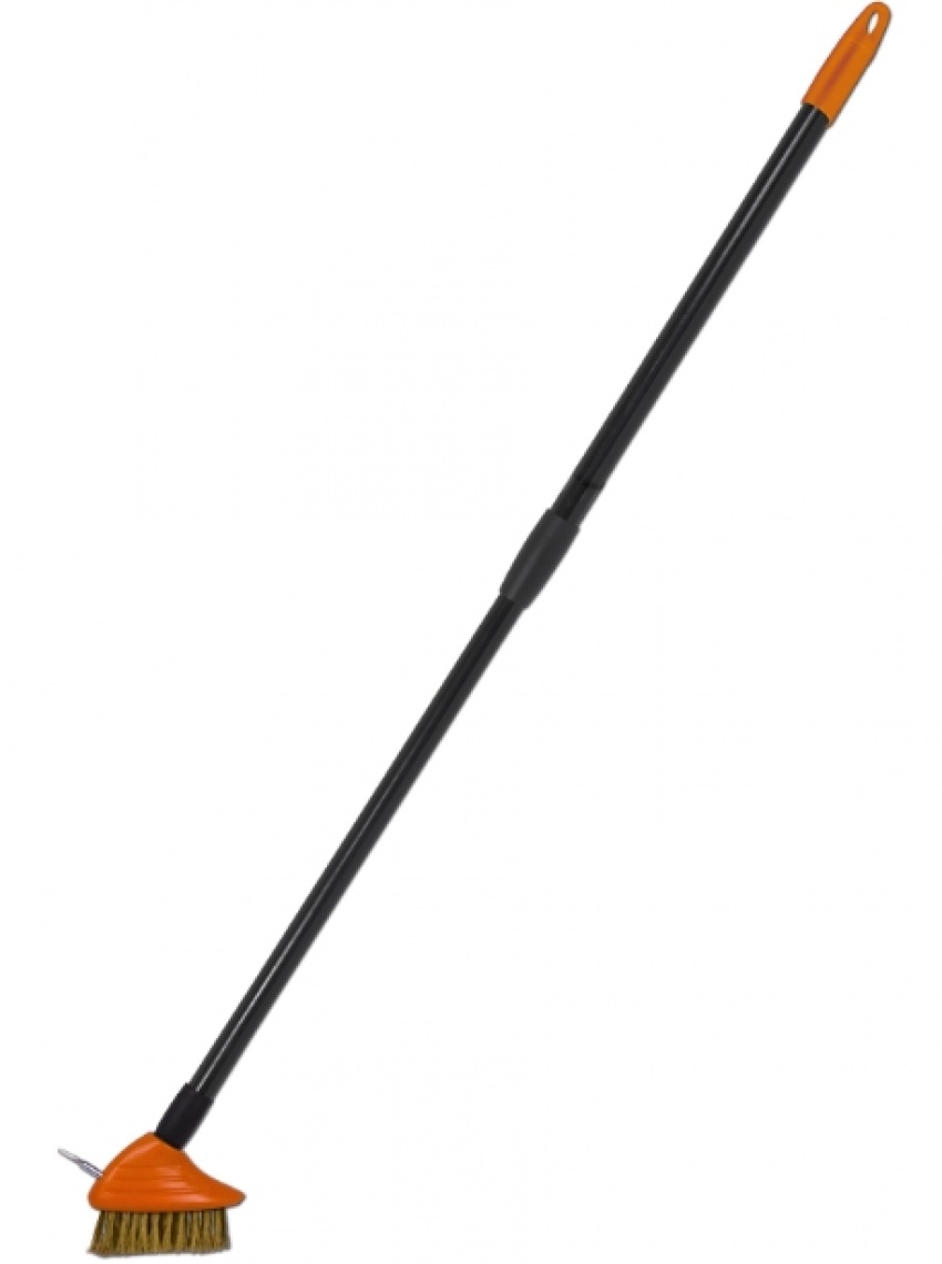Щетка для мойки тротуарной плитки с телескопической ручкой 80-170 см, со сменной насадкой