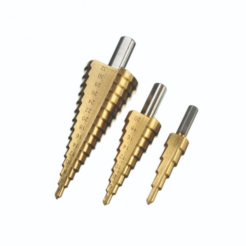 Набор ступенчатых сверл по металлу 4-12мм, 4-20мм, 4-32мм(TMK19393)