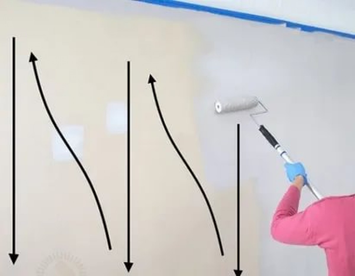 Покраска потолка водоэмульсионной краской